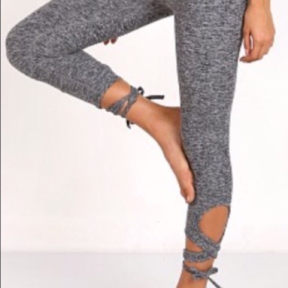 Mossimo Ballet Tie-Up Gray Leggings - XXL - Picture 4 of 4